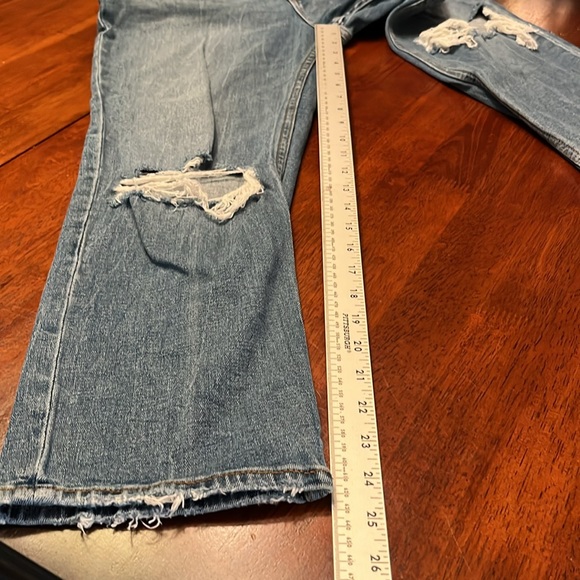 Abercrombie & Fitch Blue The Ankle Straight Ultra High Rise Jeans - Picture 7 of 10